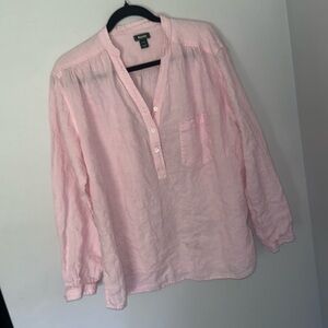 Roots Pink Large Linen Shirt